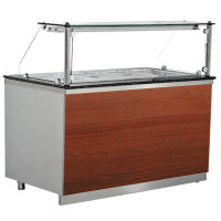 Bain-Marie Theke 1,1m auf offenem Unterbau mit gerader...