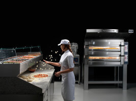 Mastro Teigausrollmaschine mit 2 Rollen für Pizzen ø 140-300 mm