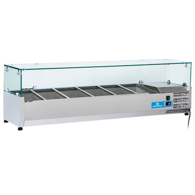 Kühlaufsatzvitrine 6 x GN 1/4 H=150 mm, +2°/+8°C