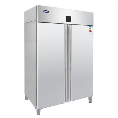 Doppeltür Tiefkühlschrank GN2/1 Edelstahl 1240 Liter