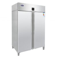 Doppeltür Tiefkühlschrank GN2/1 Edelstahl 1240...
