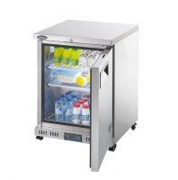 1-türiger Kühlschrank Edelstahl 145 Liter