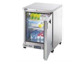 1-Türiger Tiefkühlschrank Edelstahl 145 Liter