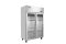 2-türiger Glastiefkühlschrank Edelstahl 900L