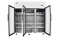 3-türiger Glaskühlschrank Edelstahl 1390L