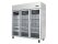 3-türiger Glastürtiefkühlschrank Edelstahl 1390L