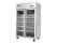 2-türiger Glastürkühlschrank Edelstahl 1300 Liter