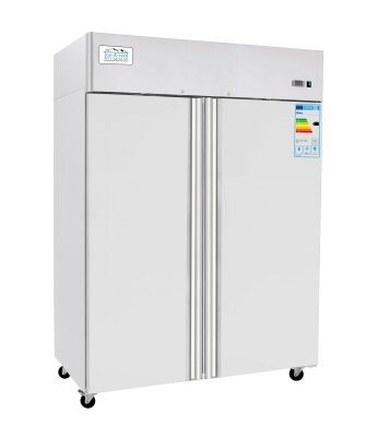 2-türiger Kühlschrank GN2/1 Edelstahl 1240 Liter