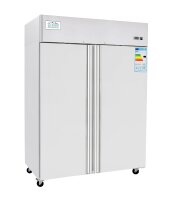 2-türiger Kühlschrank GN2/1 Edelstahl 1240 Liter