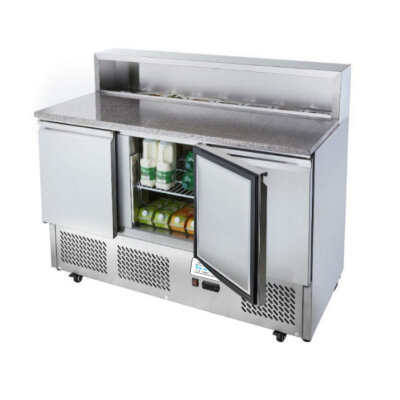 Pizza Saladette 3-türig für 7x GN1/3 Edelstahl 380 Liter