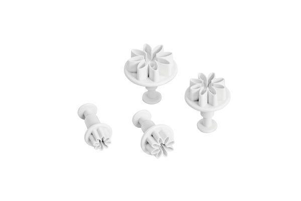 Ausstechformen mit Auswerfer 4 - teilig Motiv Gänseblümchen