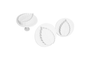 Ausstechformen mit Auswerfer SET Motiv Rosenblätter