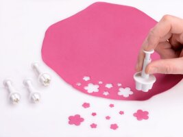 Ausstechformen mit Auswerfer SET Motiv Blüten