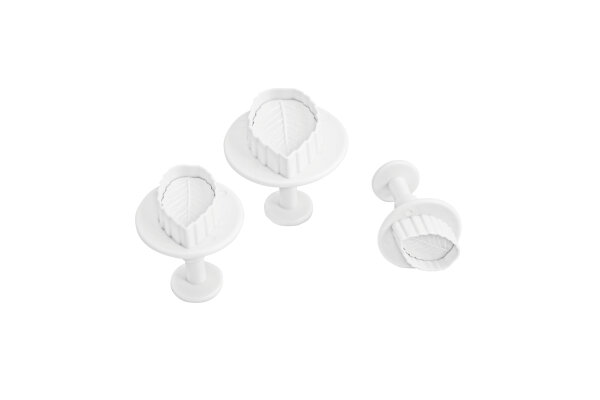 Ausstechformen mit Auswerfer SET Motiv Rosenblätter