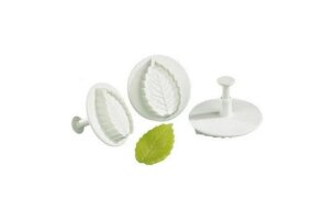 Ausstechformen mit Auswerfer SET Motiv Rosenblätter