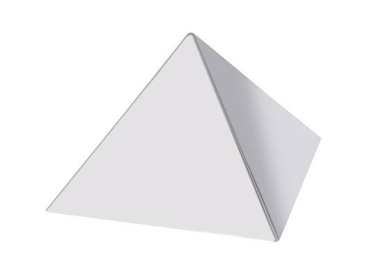 Backform Dessertform Kuchenform Edelstahl PYRAMIDE 12x12x8cm Lebensmittelecht