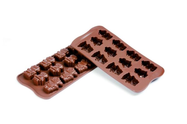 Schokoladen-Form aus Silikon Roboter 40 x 27 Höhe: 16 mm