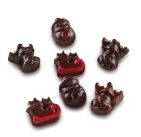 Silikon Motivbackform Schokoladenform Pralinenform CHOCO WINTER Layout 3x5=15 Mulden