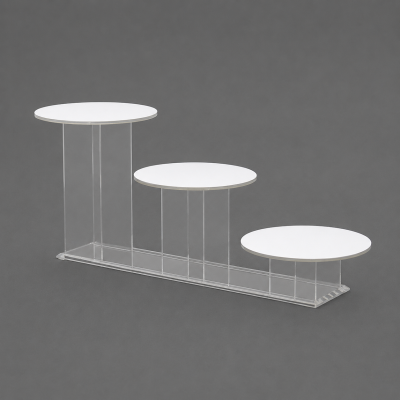 Tortenständer Etagere Hochzeitskuchenständer 3 Etagen Acryl Plattendurchmesser 24cm