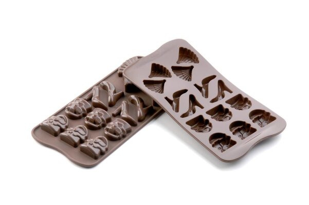Schokoladen-Form aus Silikon Mode 41 x 30 mm Höhe: 12 mm