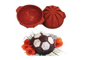 Silikom Backform Kuchenform Motiv Fußball Antohaft...