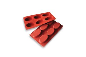 Backform Silikonbackform Oval  88 x 53 mm Höhe 24 mm