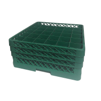 Gläserkorb 500 x 500 mm Farbe: Grün 6x6 Fach...