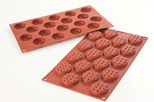 Backform Dessertform Silikon für Mini Waffel 18...