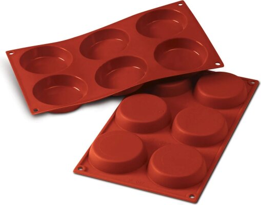 Backform Dessertform Silikon für Tortina Törtchen Layout 2x3=6 Mulden a 52ml