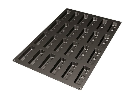 Backmatte Backform Silikon für Minikuchen TETRIS Layout 6x4=24 Mulden a 106ml