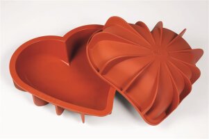 Silikon-Backform einzeln Herz