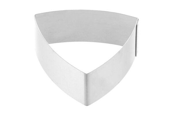 Dessertring Ausstecher für Fondant Marzipan Plätzchen Edelstahl Dreieck gewölbt °160mm 199885