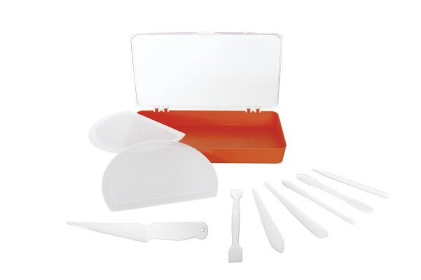Marzipan-Modellierset Komplett-Set 9-teilig weiss