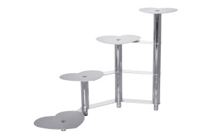 Etagen-Tortenständer 4-tlg silber herzförmig