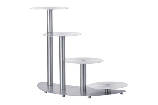 Tortenständer Kuchenständer Edelstahl mit 4 Etagen elegant + stabil 146060