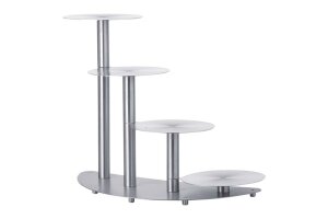 Tortenständer Kuchenständer Edelstahl mit 4...