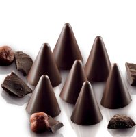 Silikon Schokoladen-Form Pralinenform Kegel 3x5...