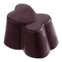 Schokoladenform Pralinenform Doppelherz Layout 3x9=27 Mulden CHOCOLATE WORLD