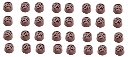 Schokoladenform Pralinenform Motiv @-Zeichen 4x8 SCHNEIDER