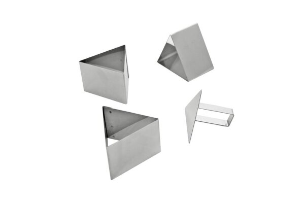 Schaumspeiseringe-Set / Dreieck Edelstahl