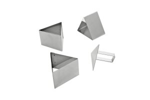 Schaumspeiseringe-Set / Dreieck Edelstahl