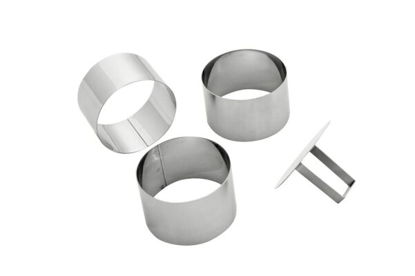 Schaumspeiseringe-Set / Rund Edelstahl