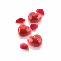 Schaumspeisering Dessertform Mousse-Ring Schaumgebäckring 4er Set Herzform 70x70
