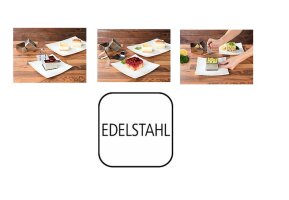 Schaumspeiseringe-Set Dessertform Quadratisch Edelstahl...