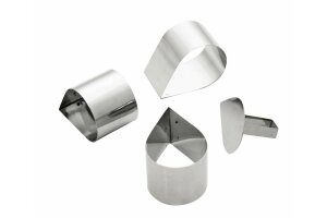 Schaumspeiseringe-Set / Tropfen Edelstahl