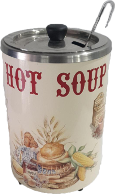 Suppentopf "Hot Soup" 5 Liter verschiedene Aufdrucke B-Ware