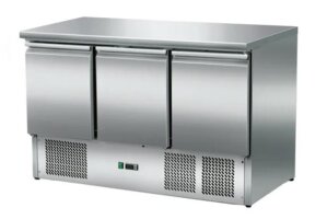 Kühltisch 3 Türen Edelstahl 260L