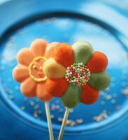 Silikon Backform Schokoladenfrom Blume Cake Pops Lollipop 4x40ml 115543