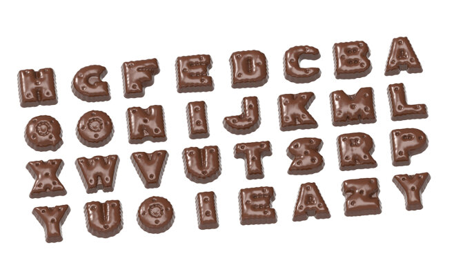 Schokoladenform Pralilnenform Motiv ABC