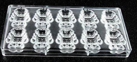 Schokoladenform Pralinenform Motiv 2x5 Roboter Chocolate World CW1670